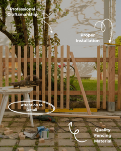 A wooden fence installation in progress, highlighting professional craftsmanship by North CO Fence & Deck in Greeley, CO.