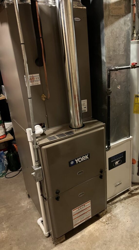 A York furnace system replacement by Pronto Air, an HVAC contractor in Olathe, KS.
