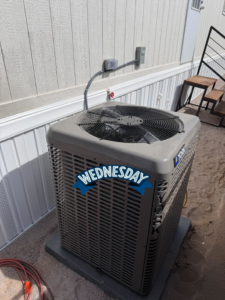 A York brand outdoor AC unit installed or serviced by Legacy Mechanical LLC in Sunland Park, NM.