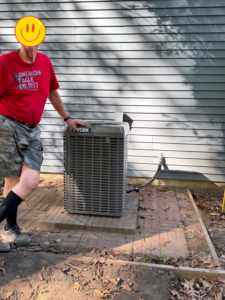 A YORK residential air conditioning condenser unit installed by Erman Mechanical in Fort Wayne, IN