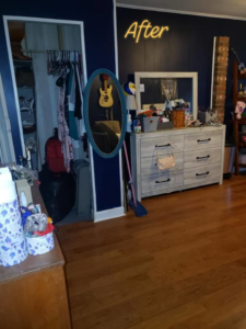 A tidy bedroom after professional cleaning by Pristine Cleaning Co. in Jonesboro, AR.