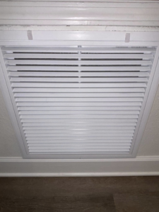 A sparkling clean air vent, meticulously cleaned by Saari's Cleaning Services LLC in Jacksonville, FL.