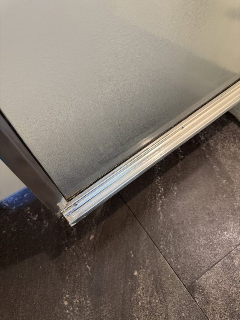 A clean corner of a kitchen appliance and floor after house cleaning by Grant Cleaning in Missoula, MT.