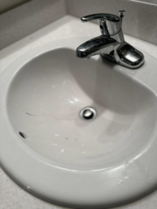 A pristine bathroom sink after professional house cleaning by A.M.L Janitorial Services LLC in Sparks, NV.