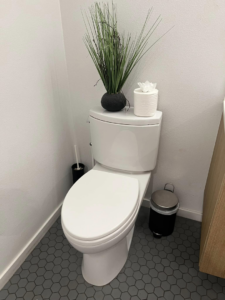 A sparkling clean bathroom toilet, showcasing the quality of F & E House Cleaning Services in Los Angeles, CA.