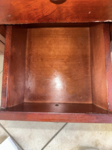 A sparkling clean drawer after professional house cleaning by Sarah's Cleaning Services in Kenner, LA.