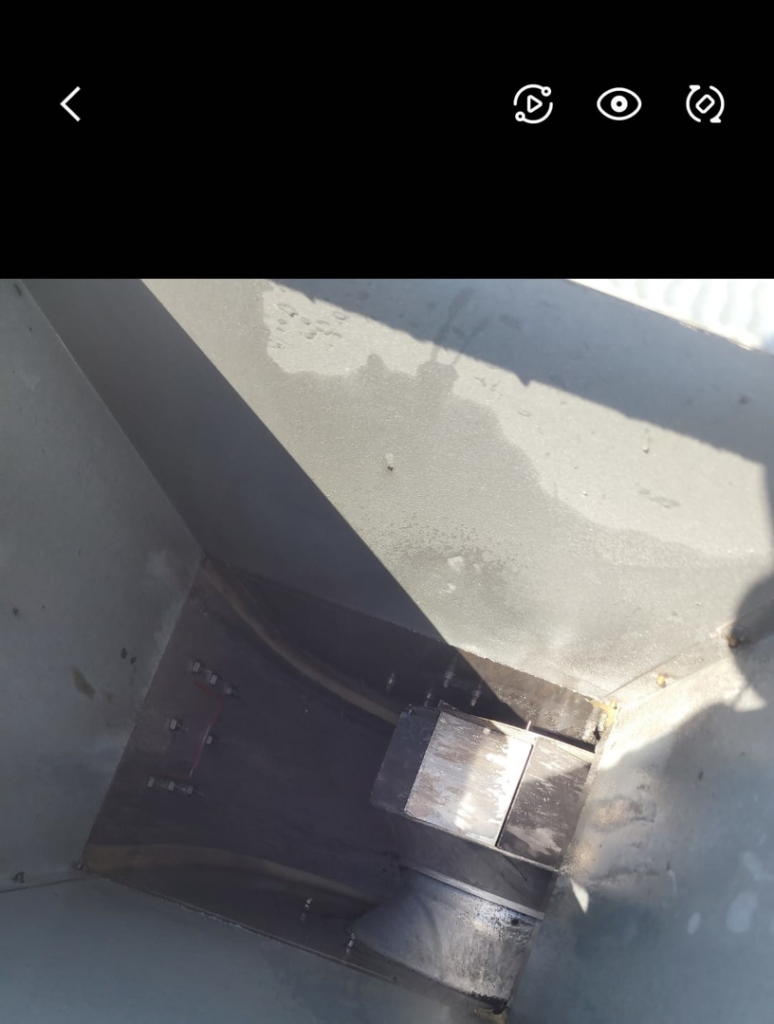 The clean interior of a metal air duct after professional cleaning by Bernal Cleaning LLC in Overland Park, KS.
