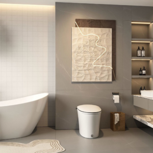 A sparkling clean and modern bathroom, showcasing the quality house cleaning services by Pine Services, LLC in Everett, WA.