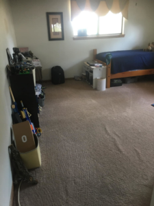 A sparkling clean and organized bedroom, showcasing the excellent house cleaning services by Fancy Maids in Las Vegas, NV.