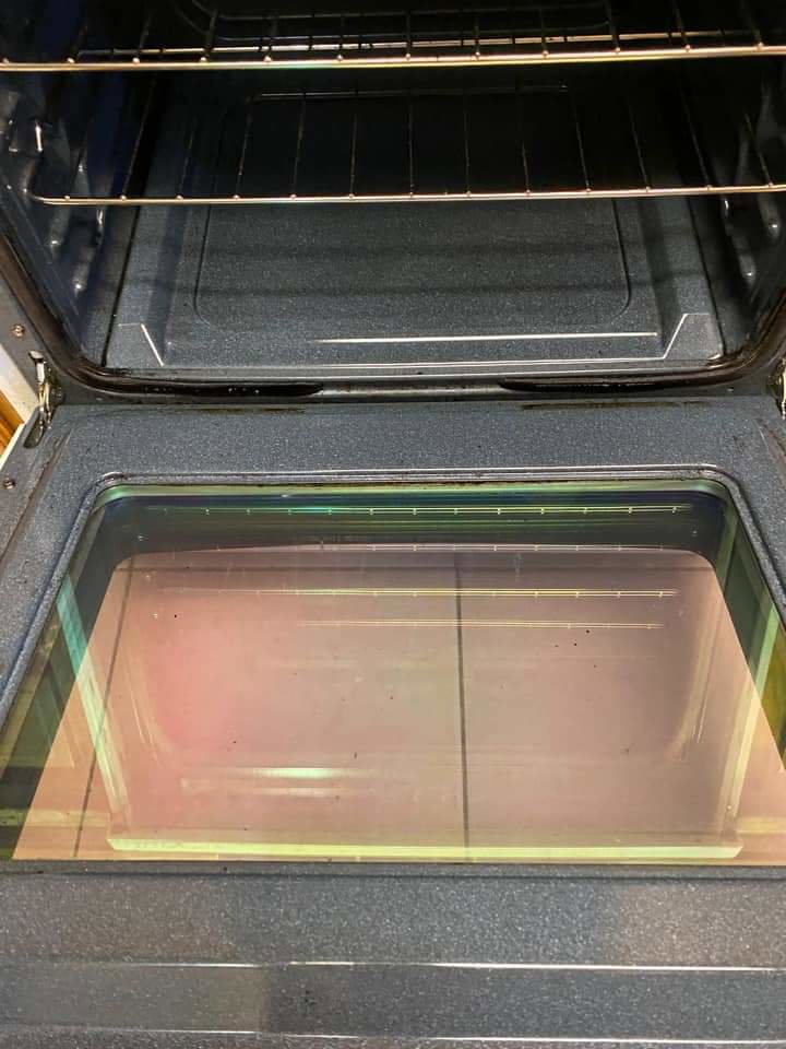 A spotless and thoroughly cleaned oven interior, demonstrating professional oven cleaning by Pretty & Polished Cleaning Services in Sandy, OR.