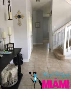 A clean and bright residential hallway after a professional cleaning by Real Maids of Miami, LLC in Miami, FL.