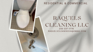 A sparkling clean toilet and bathtub faucet after professional house cleaning by Raquel's Cleaning Services in Dallas, TX.