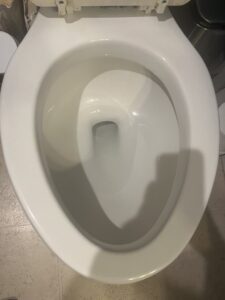 A sparkling clean toilet bowl after professional cleaning by Jenny Can Cleaning Company in Canton, OH