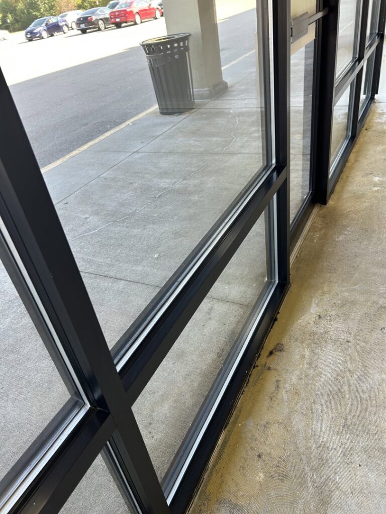 Clean windows and floor in a commercial or residential space after cleaning by Perfections Quality Cleaning Service in Dayton, OH.
