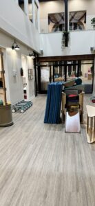 A clean wooden staircase in a residential home, showcasing the detailed cleaning by Statewide cleaning services llc in Philadelphia, PA.