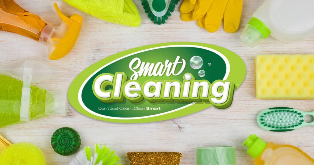 A professional cleaner from Smart Cleaning wiping a kitchen counter in Oakton, VA