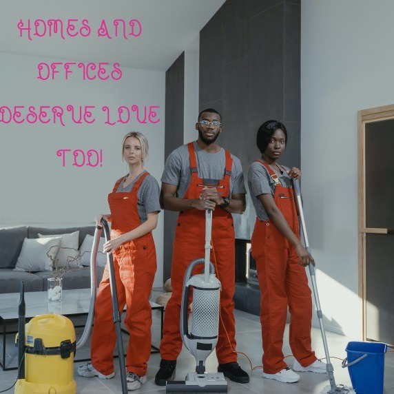 A professional cleaning team with vacuum and mop from EE Cleaning and Restoration in Colorado Springs, CO.