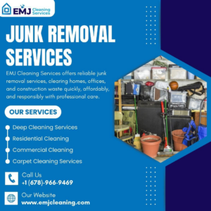 A cluttered room filled with various items awaiting junk removal by EMJ Cleaning Services in Norcross, GA.