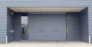 A commercial roll-up garage door installed by Mascolo Overhead Doors & Maintenance in Brookfield, CT.