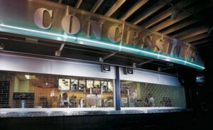 A concession stand secured with a rolling security grille, installed by PS GARAGE DOORS in Grand Forks, ND