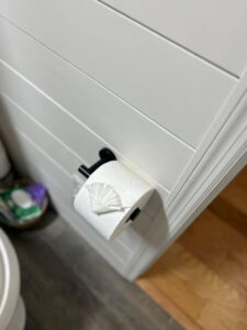 A roll of toilet paper with a decorative fold, a finishing touch by We Maid It Two Cleaning Services LLC in Owensboro, KY.