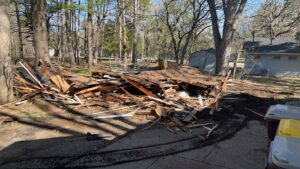 A large pile of demolition debris after structure removal by Rick's Demolition and Concrete Removal in Minneapolis, MN