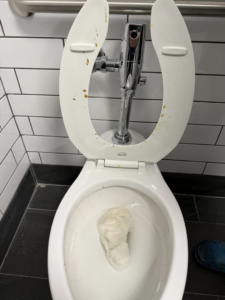 Dirty toilet before cleaning by We Maid It Two Cleaning Services LLC in Owensboro, KY. Shows need for professional house cleaning.