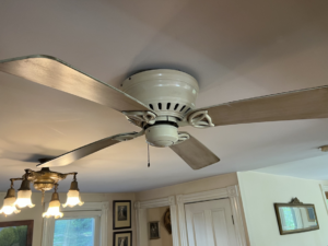 A dusty ceiling fan before cleaning by G & S Cleaning Services in Somerville, NJ.