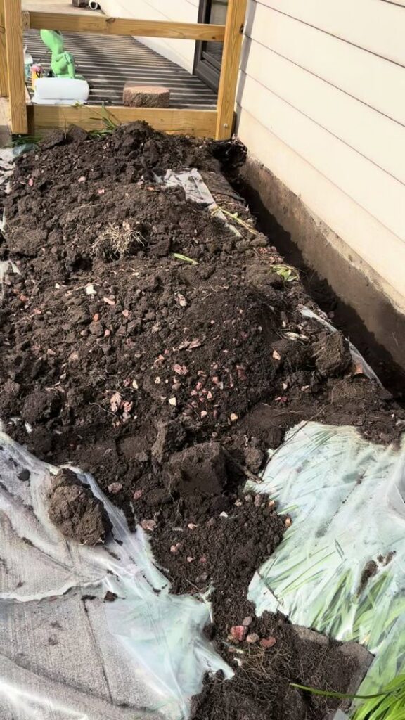 Exterior foundation excavation for waterproofing services by Waterdry Indiana in South Bend, IN