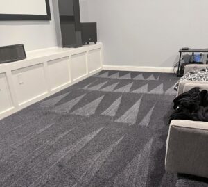 Clearly visible vacuum lines on a freshly cleaned carpet, a hallmark of Polished Housekeeping Services in Londonderry, NH.