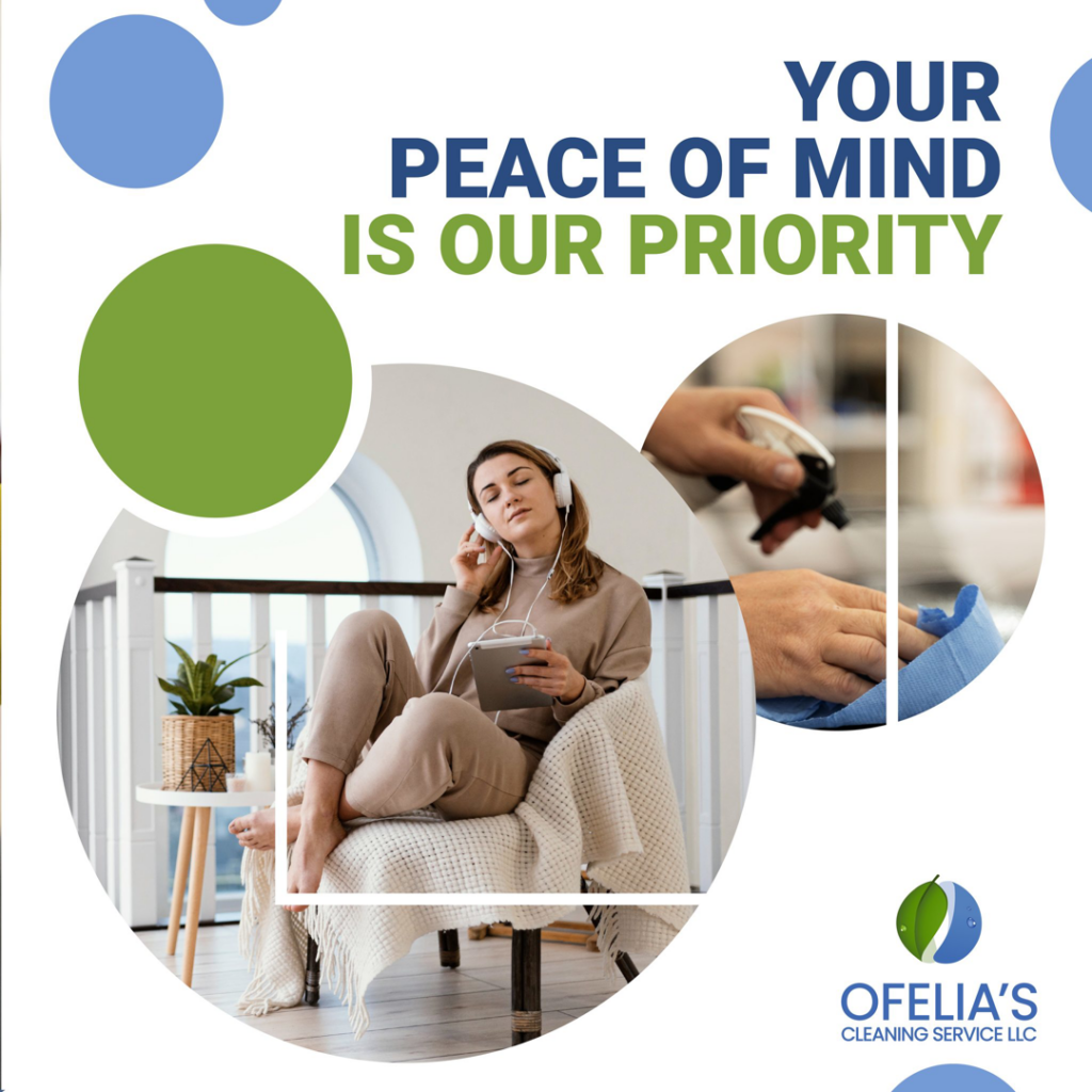 A hand spraying and wiping a surface, showcasing cleaning services by Ofelia's Cleaning Service in Evanston, WY.