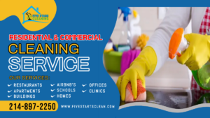 Hands in yellow gloves cleaning a kitchen sink with a sponge and spray bottle for Five Stars Cleaning in Dallas, TX
