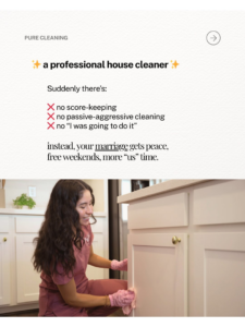 A professional house cleaner from Pure Cleaning wiping a kitchen cabinet in a home in Las Vegas, NV.