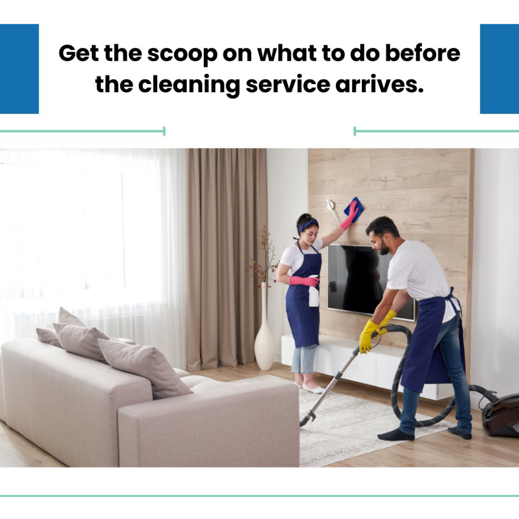 House cleaners vacuuming a rug and dusting a TV in a living room, providing professional cleaning services by SRS Cleaning in Anaheim, CA.