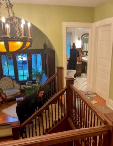 Professional house cleaners from Carissa's Green Cleaning LLC working in a client's home in Toledo, OH.