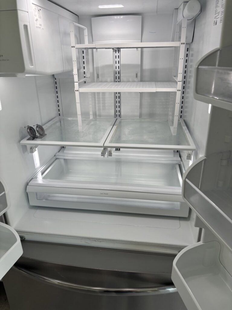 Immaculate and organized refrigerator shelves after a deep cleaning service by Maid In Indy in Indianapolis, IN.