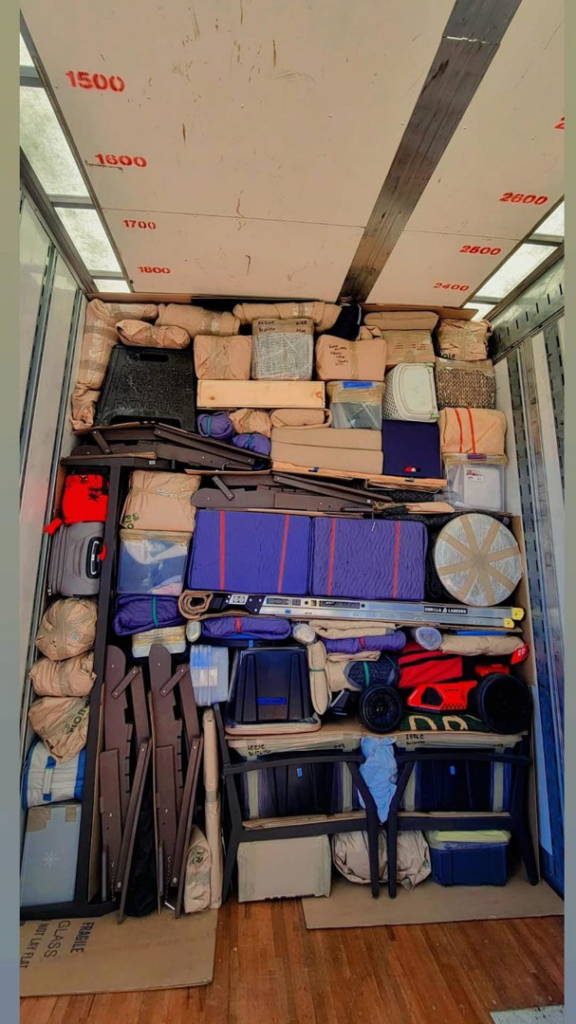 The inside of a moving truck packed tightly with various household items by Piece by Peace Moving in Colorado Springs, CO.