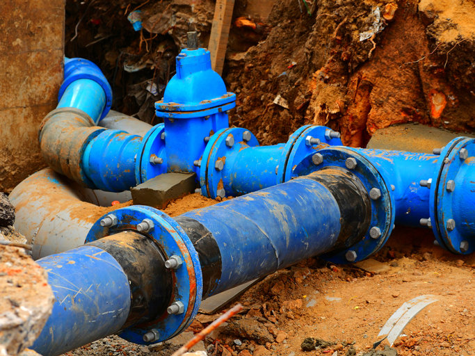 Large water main repair or installation by Clog Busterz Plumbing Services in Richmond, KY.