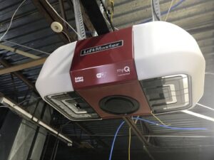 A LiftMaster garage door opener, a product installed by Up N Over Garage Doors LLC in Layton, UT.