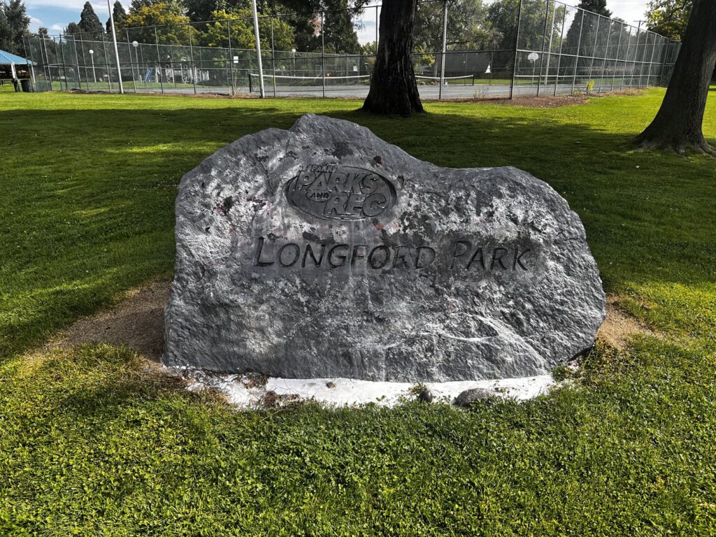 The Longford Park rock after professional graffiti removal by EB Restorations & Cleaning Services in Sparks, NV