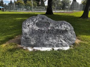 The Longford Park rock after professional graffiti removal by EB Restorations & Cleaning Services in Sparks, NV