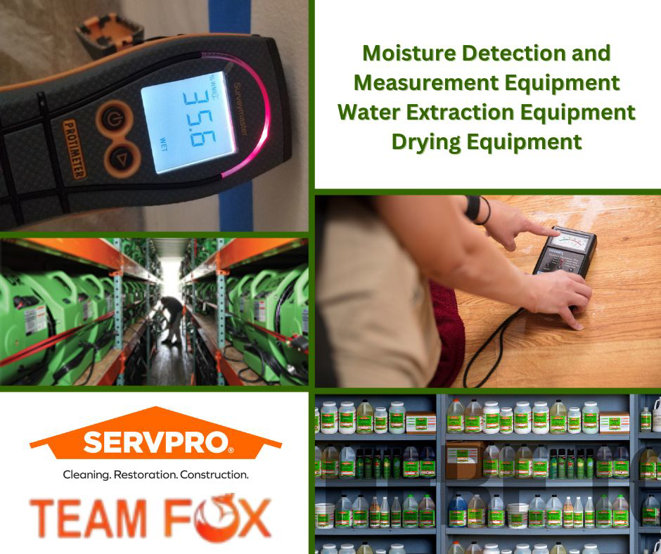 Moisture detection, water extraction, and drying equipment used by Servpro South Jersey City Bayonne in Jersey City, NJ.