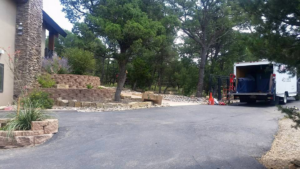 A Nice Move LLC moving truck parked at a residential home, ready for a professional move in Albuquerque, NM.