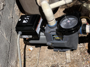 A new Power CleanMax 16 pool pump and plumbing installed by Vegas Integrity Pool Service in Las Vegas, NV.