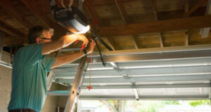 An open garage door from the interior view, installed by Up & Down Garage Doors New Haven in New Haven, CT