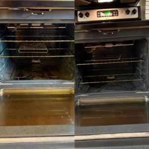 A meticulously cleaned oven interior, showcasing the deep cleaning expertise of GentleNest Home Cleaning in Livonia, MI.