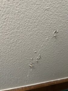 Peeling paint on a wall, a clear sign of moisture damage, indicating restoration work by Advanced Restoration LLC in Salt Lake City, UT.