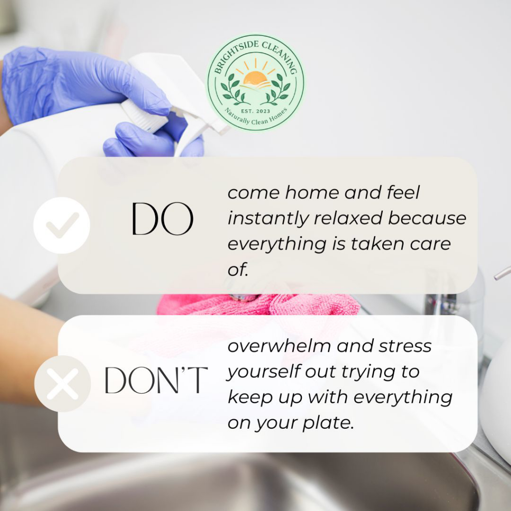 A person wearing blue gloves sprays cleaning solution into a sink, demonstrating house cleaning by Maid by Lauren Cleaning Services in Fayetteville, AR.