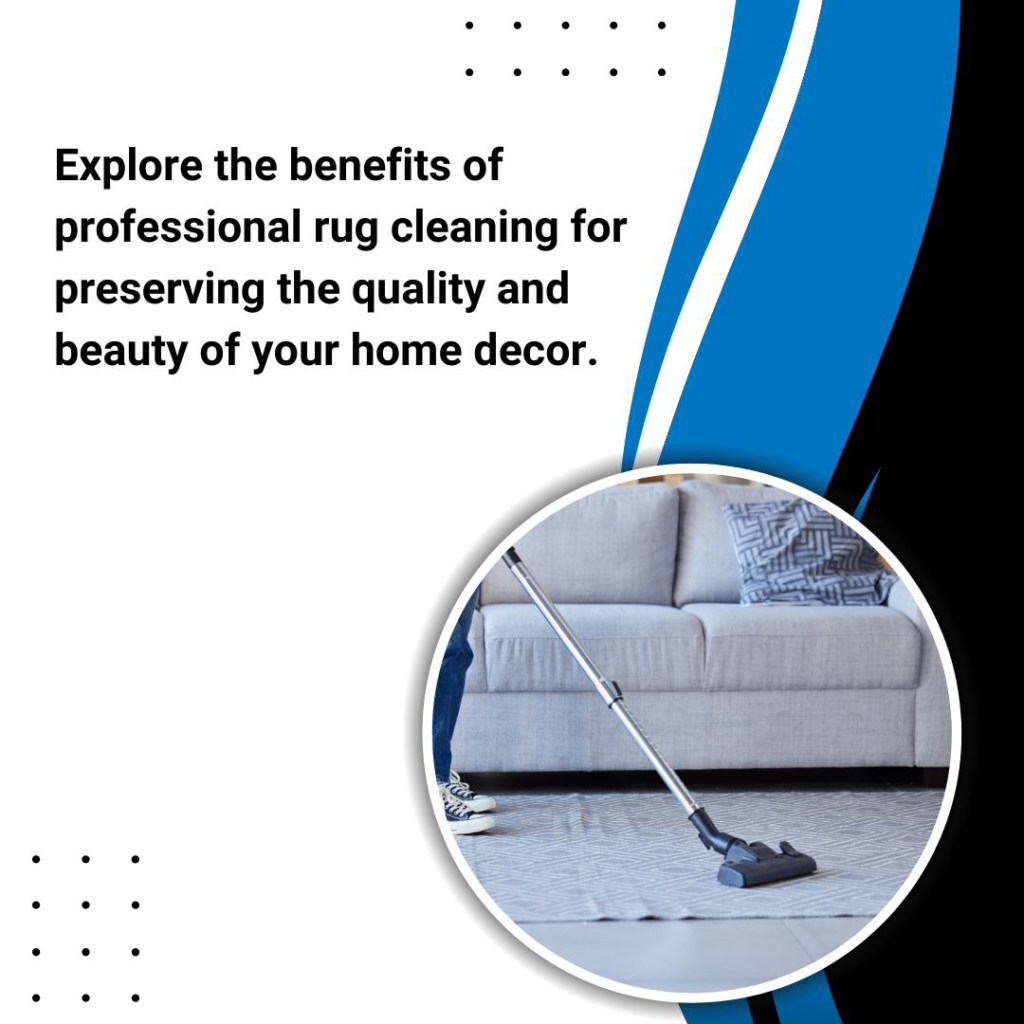 A person vacuuming a rug in a living room for Commercial And Residential Cleaning Pro in Albany, NY.