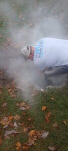 Plumber performing leak detection and repair for Clog Busterz Plumbing Services in Richmond, KY.